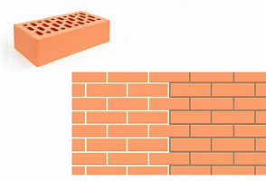 Кирпич одинарный лицевой пустотелый «Сафари» М 150