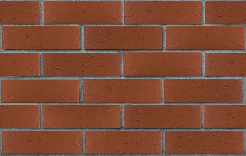 Кирпич лицевой пустотелый тёмно-красный рустик