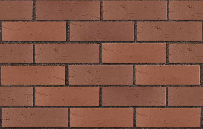 Кирпич лицевой пустотелый коричневый рустик