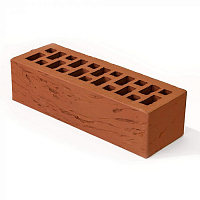 Облицовочный кирпич КРАСНЫЙ рифленый 0,7 NF
